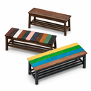 Multicolor Slatted Bench