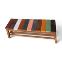 Multicolor Slatted Bench