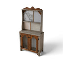 Gray-Brown Open Display Cabinet