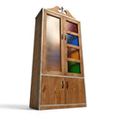 Colored-Glass Tall Cabinet