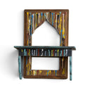 Colorful Drip-Paint Arched Mirror